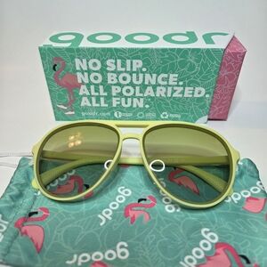 Goodr Yellow-Green Aviator Style Polarized Sunglasses